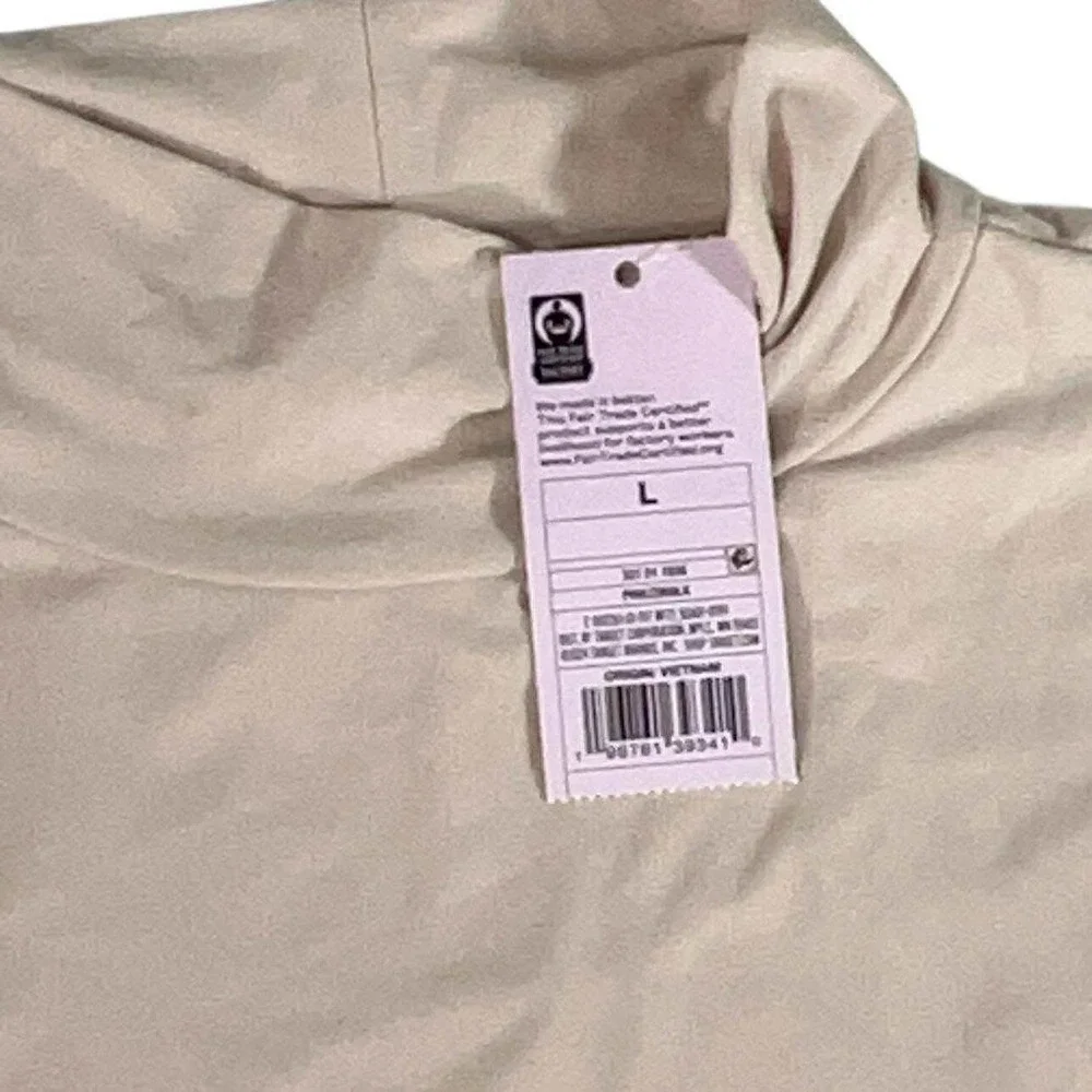 Wild Fable Womens Long Sleeve Turtleneck Top Blouse Tan light pink‎ large NEW
